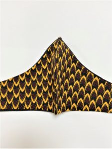 Adult Mask Black and Yellow Patterns