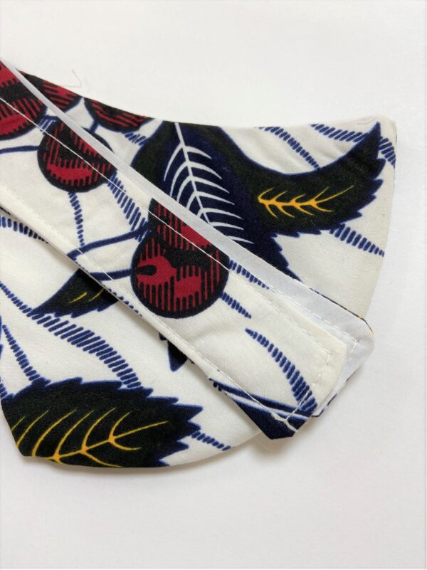 Adult Mask White and Blue Pattern
