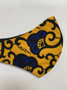 Adult Mask with Yellow Flowers Pattern