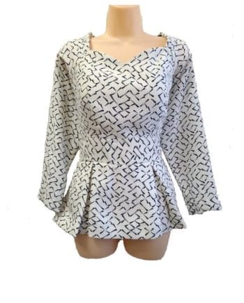 Long sleeve structure african blouse
