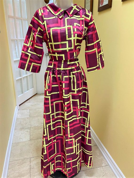 High Waist Long Skirt Set Crop Top