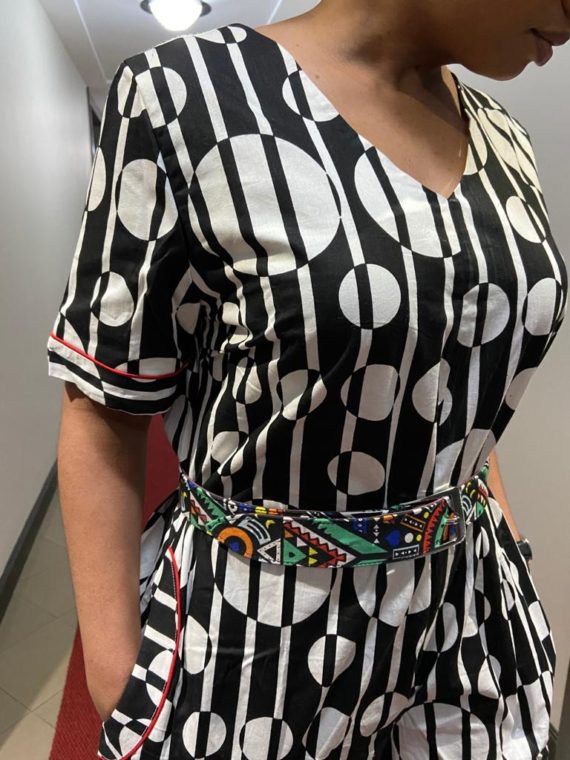 African Palazzo Jumpsuit with Pockets