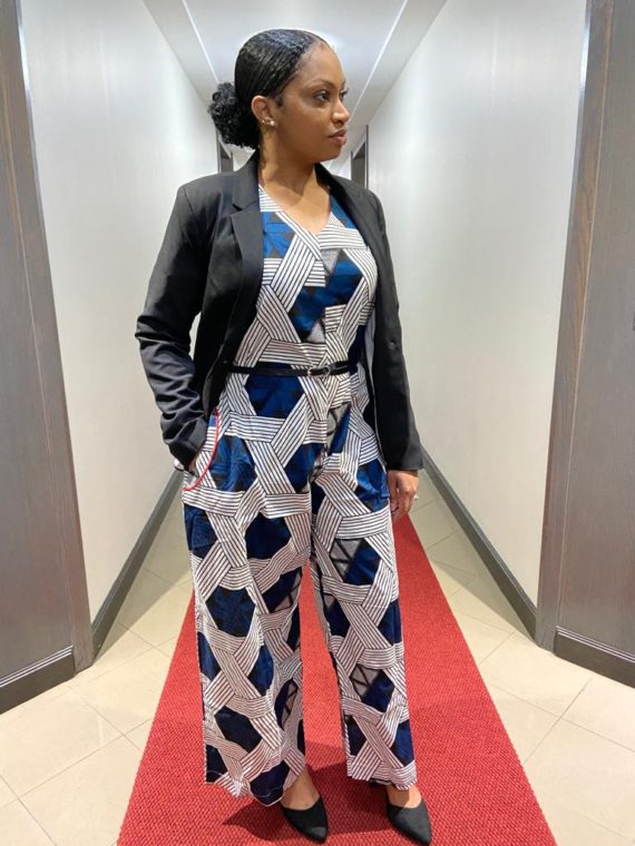 African Palazzo Jumpsuit with Pockets