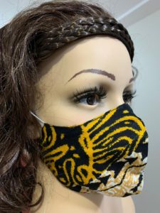 Face Mask with Tiger Skin Patterns