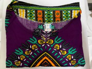 Purple dashiki dress