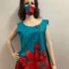 Free fall blouse with matching mask