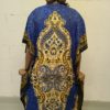 back of a Blue African long dress