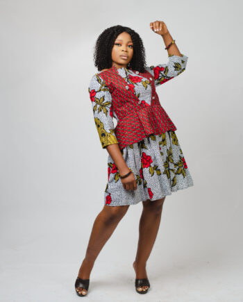 African Peplum Dress