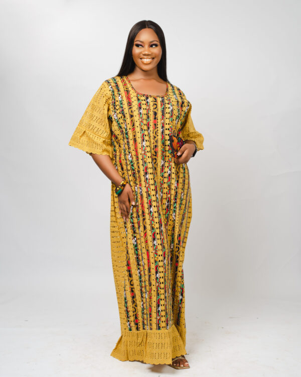 African Long Gown With Holes