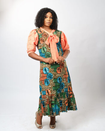 Adjustable Neck African Dress