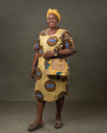 Ankara Short Dress with Embroidery