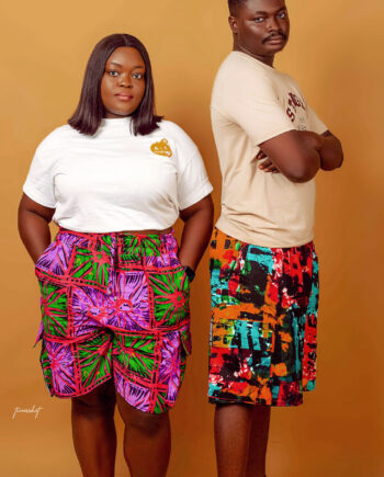 African unisex multicolored shorts