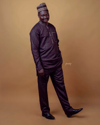 African Two Piece Round Neck – brown